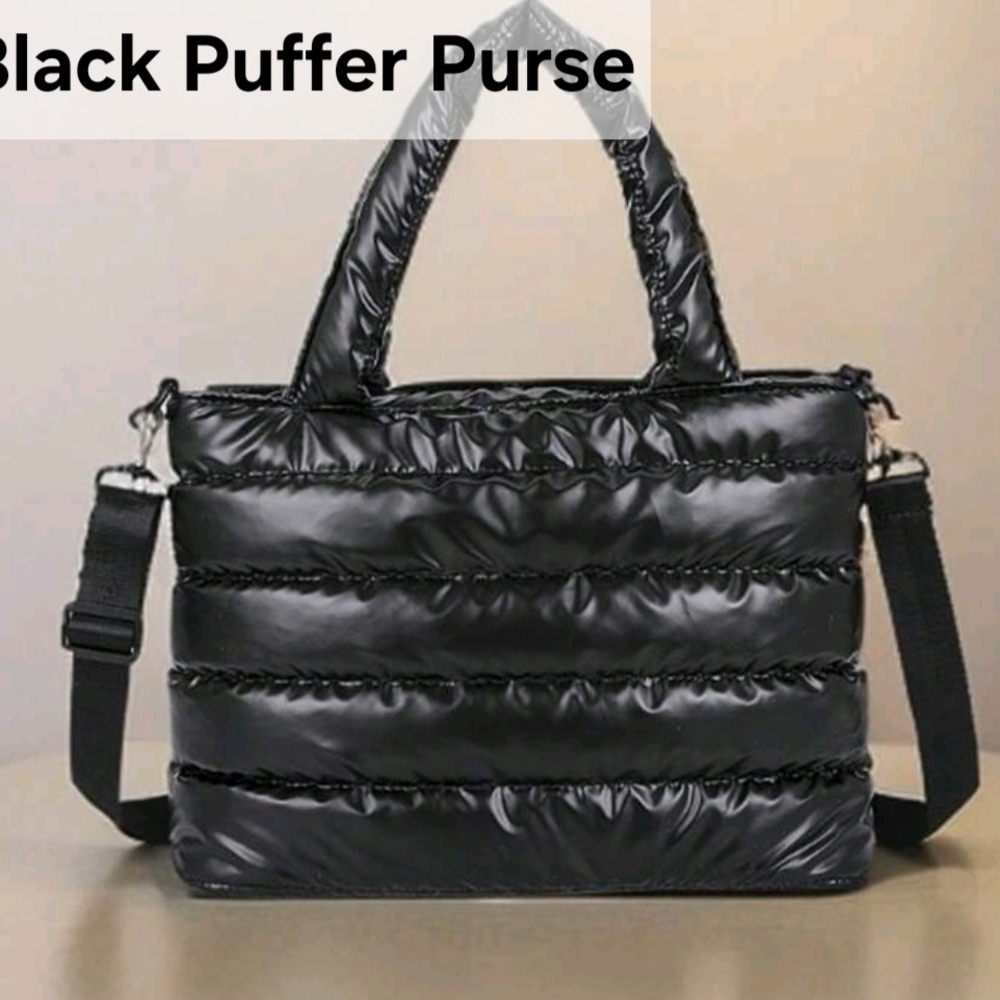 Black Puffer Purse - Picture 6 of 9